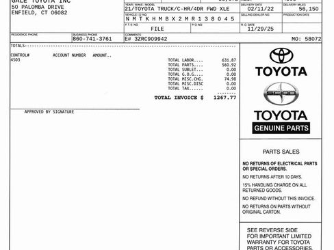 Used 2021 Toyota C-HR XLE image 10