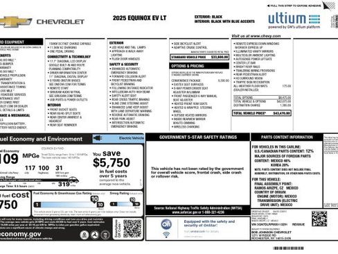 Used 2025 Chevrolet Equinox EV LT w/ Convenience Package FWD image 3