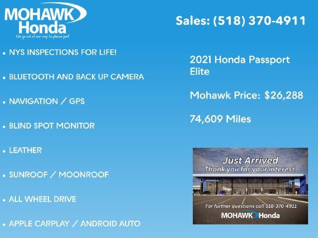 Used 2021 Honda Passport Elite image 2