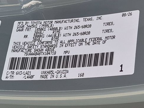New 2026 Toyota Sequoia Platinum AWD/4WD image 40