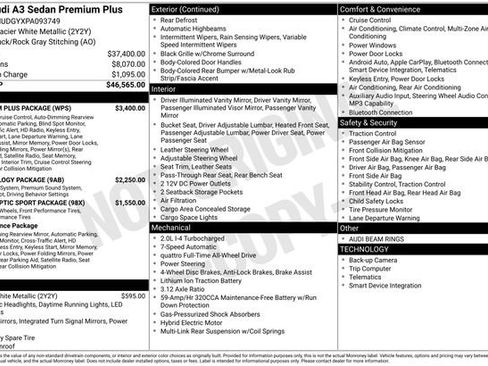 Used 2023 Audi A3 2.0T Premium Plus w/ Premium Plus Package image 16