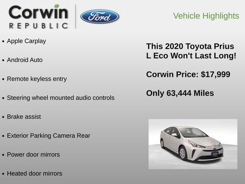Used 2020 Toyota Prius LE image 6