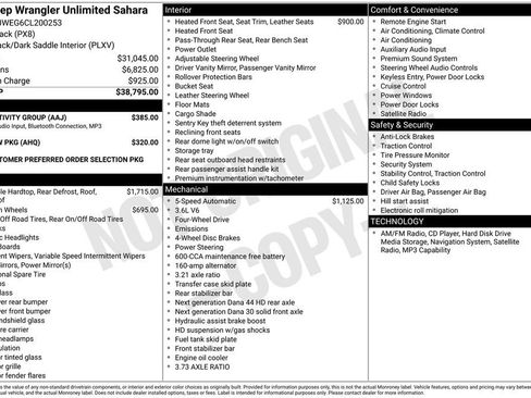 Used 2012 Jeep Wrangler Unlimited Sahara w/ Connectivity Group image 34