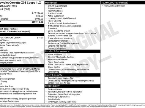 Used 2016 Chevrolet Corvette Z06 RWD image 23