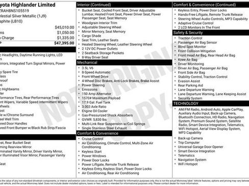 Used 2022 Toyota Highlander Limited FWD image 38
