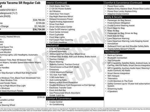 Used 2025 Toyota Tacoma SR AWD/4WD image 5