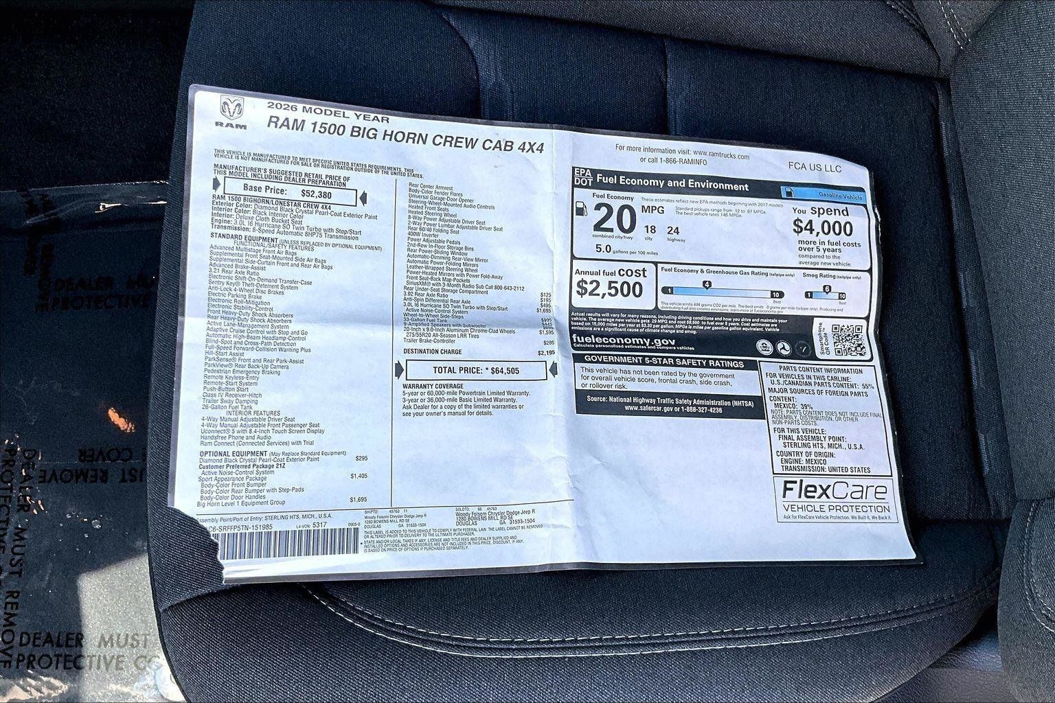 New 2026 RAM 1500 Big Horn AWD/4WD image 14