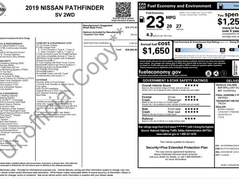 Used 2019 Nissan Pathfinder SV FWD image 3