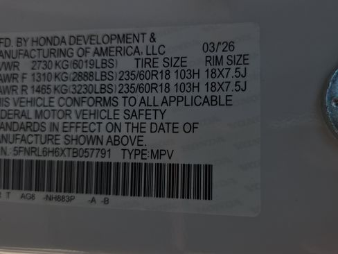 New 2026 Honda Odyssey EX-L image 26