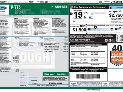 Used 2018 Ford F150 Lariat w/ Equipment Group 502A Luxury image 1