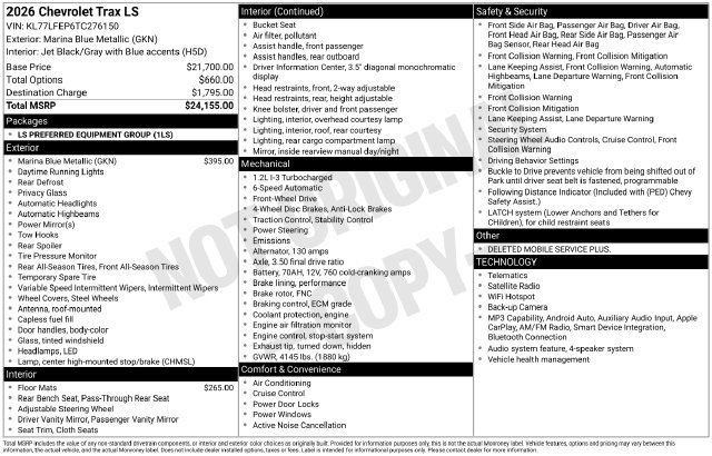 New 2026 Chevrolet Trax LS FWD image 4