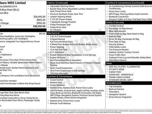 Used 2022 Subaru WRX Limited image 58