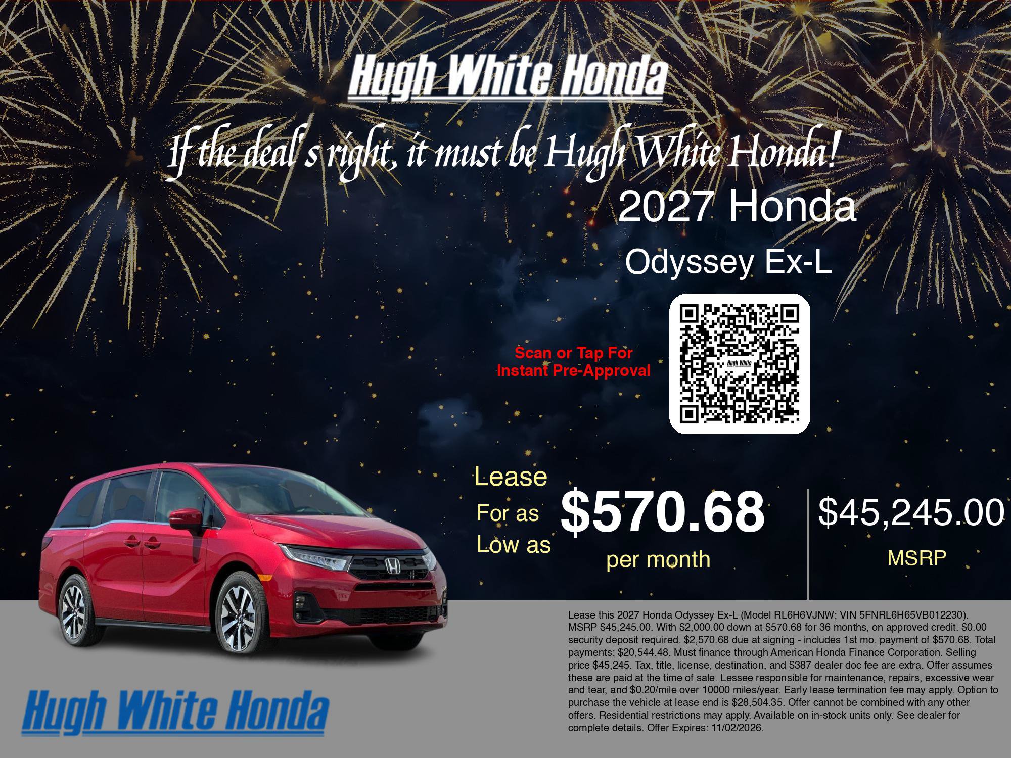 New 2027 Honda Odyssey EX-L image 5