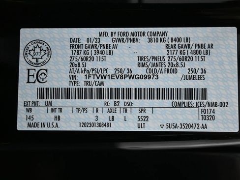 Used 2023 Ford F150 Lightning Lariat w/ Equipment Group 511A High AWD/4WD image 33