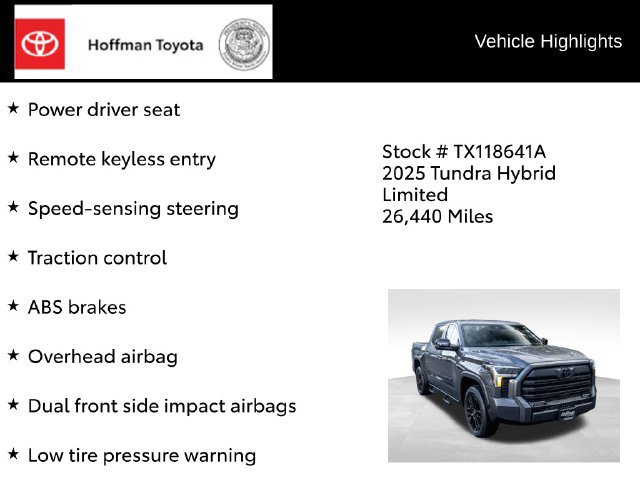 Used 2025 Toyota Tundra Limited w/ Nightshade Package AWD/4WD image 22