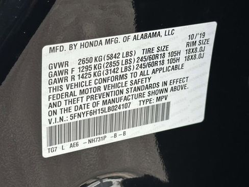 Used 2020 Honda Pilot LX image 28