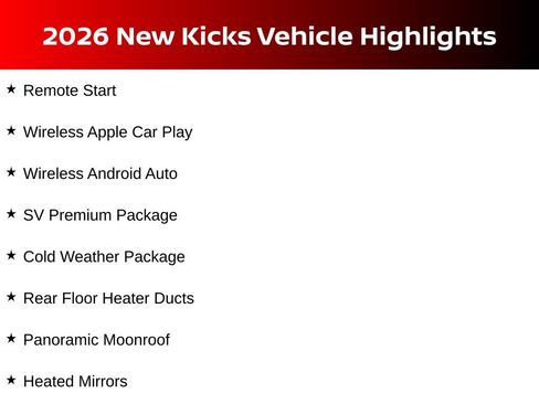 New 2026 Nissan Kicks SV w/ SV Premium Package image 3