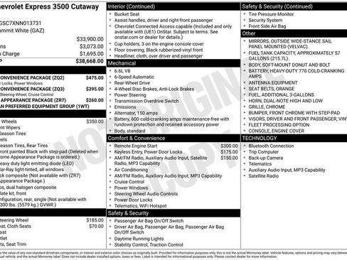 Used 2022 Chevrolet Express 3500 w/ Power Convenience Package RWD image 3