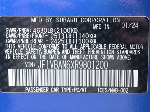 Certified 2024 Subaru WRX Limited AWD/4WD image 37