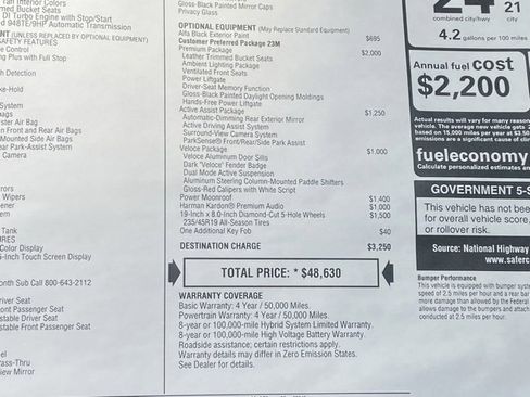 New 2025 Alfa Romeo Tonale VELOCE w/ Premium Package image 50