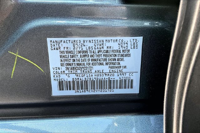 New 2027 Nissan Sentra SV w/ Floor Mat Package FWD image 13