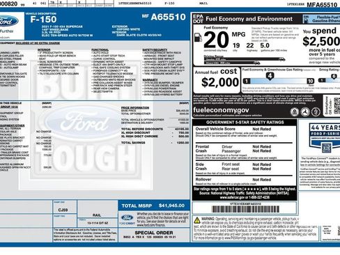 Used 2021 Ford F150 XL w/ Equipment Group 101A High AWD/4WD image 6