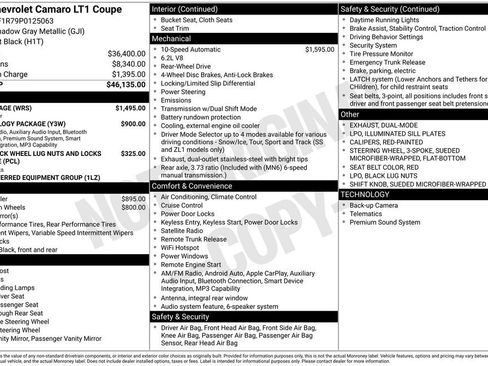 Used 2023 Chevrolet Camaro LT w/ RS Package RWD image 10