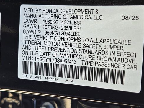 Certified 2025 Honda Accord SE image 34