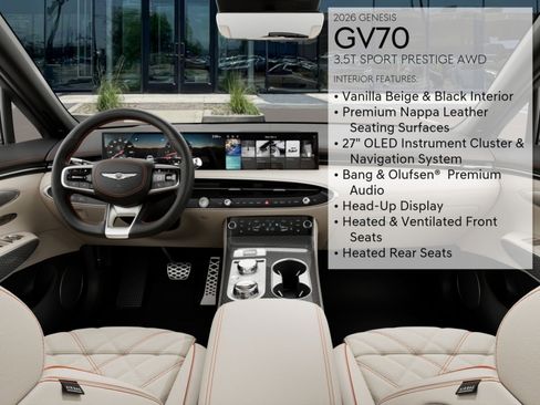 New 2026 Genesis GV70 3.5T Sport Prestige AWD/4WD image 15