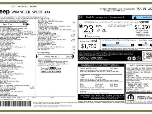 Used 2021 Jeep Wrangler Sport S image 35