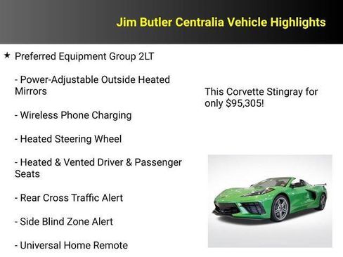 New 2026 Chevrolet Corvette 2LT Convertible w/ Z51 Performance Package image 14