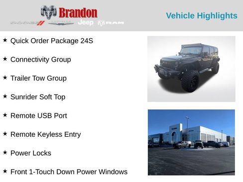 Used 2016 Jeep Wrangler Unlimited Sport w/ Quick Order Package 24S AWD/4WD image 2