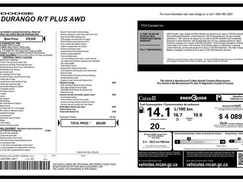 Used 2024 Dodge Durango R/T AWD/4WD image 3