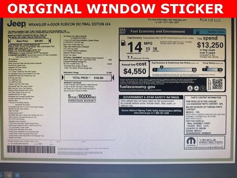 Used 2025 Jeep Wrangler Unlimited Rubicon 392 image 2