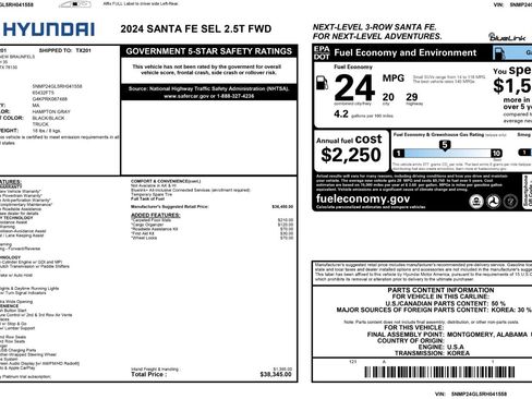 Used 2024 Hyundai Santa Fe SEL FWD image 50