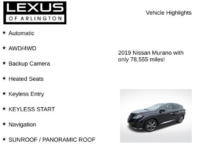 Used 2019 Nissan Murano Platinum AWD/4WD image 7