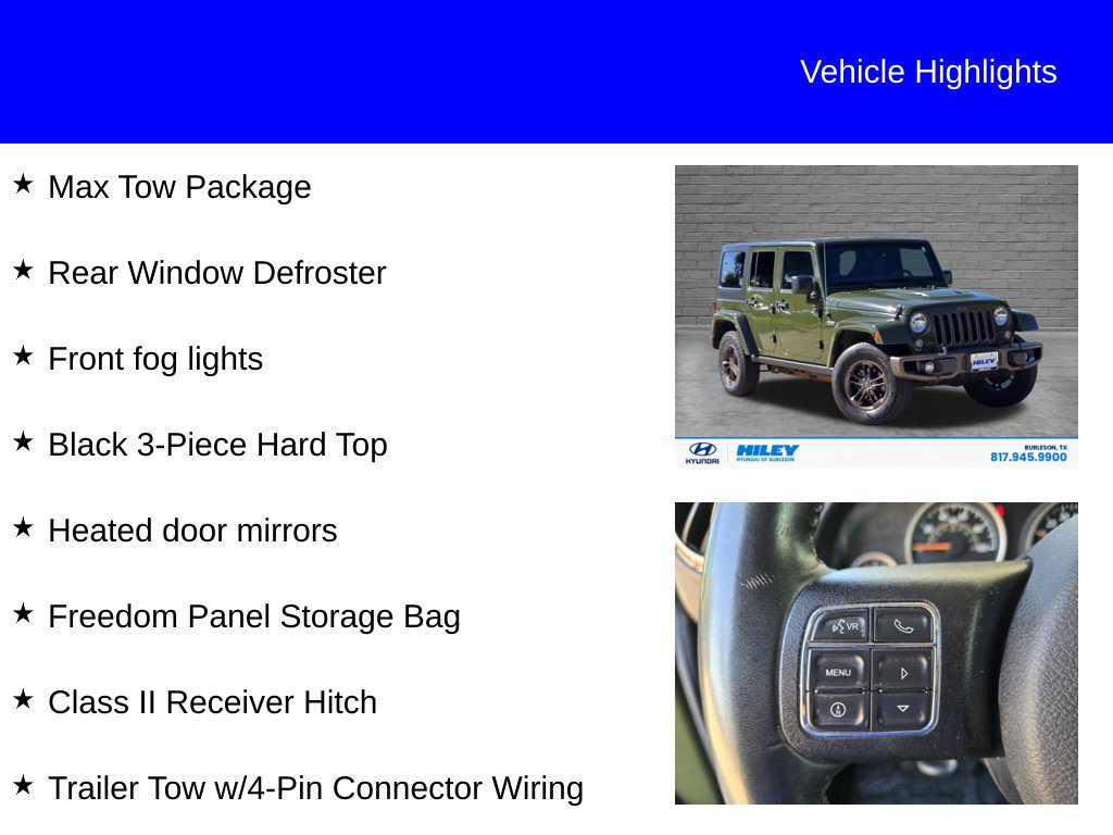 Used 2016 Jeep Wrangler Unlimited Sahara AWD/4WD image 9