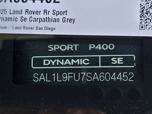 New 2025 Land Rover Range Rover Sport Dynamic SE image 37