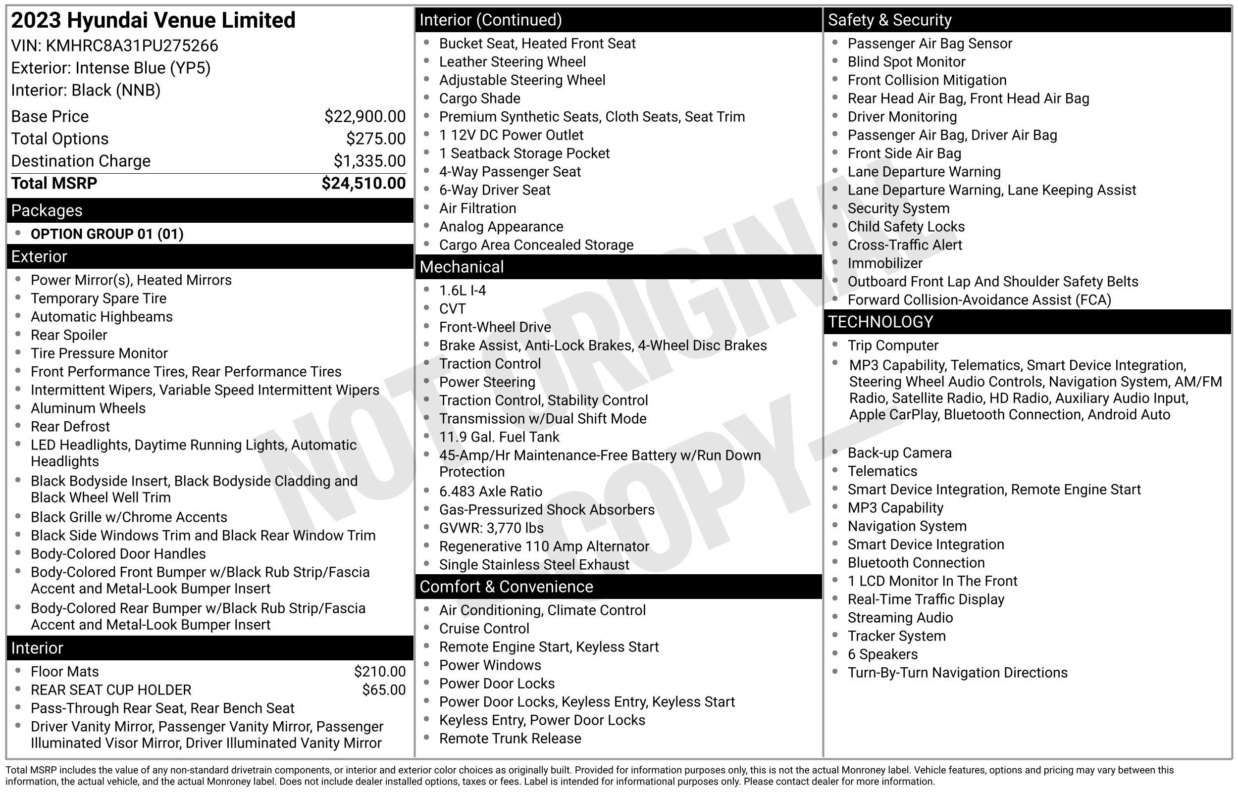 Certified 2023 Hyundai Venue Limited FWD image 2