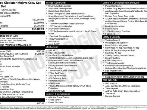 New 2026 Jeep Gladiator Mojave AWD/4WD image 29
