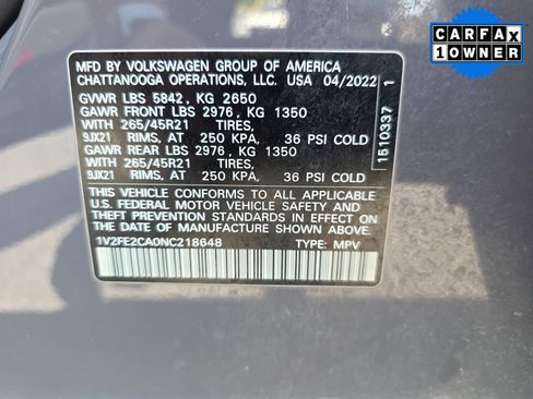 Used 2022 Volkswagen Atlas Cross Sport SEL Premium R-Line AWD/4WD image 40