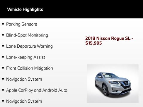 Used 2018 Nissan Rogue SL FWD image 58