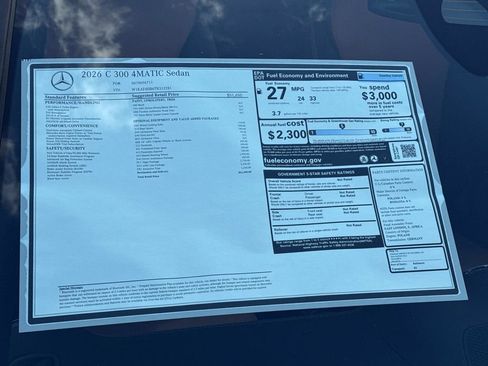 New 2026 Mercedes-Benz C 300 C 300 image 9