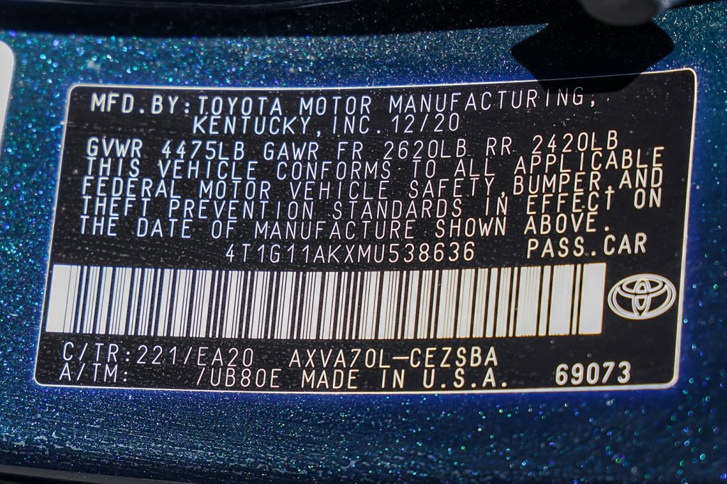 Used 2021 Toyota Camry SE FWD image 34