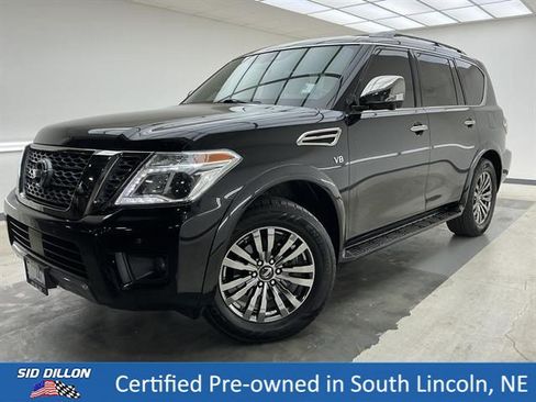 Certified 2019 Nissan Armada Platinum w/ Captain's Chairs Package AWD/4WD image 1