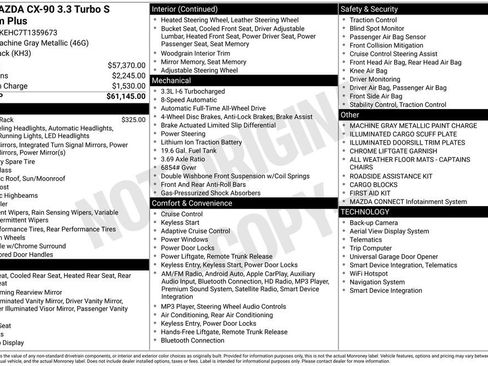 New 2026 MAZDA CX-90 3.3 Turbo S w/ Premium Plus image 35