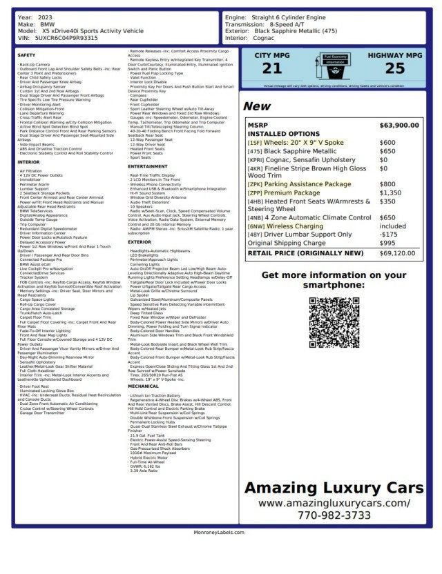 Used 2023 BMW X5 xDrive40i w/ Premium Package AWD/4WD image 25