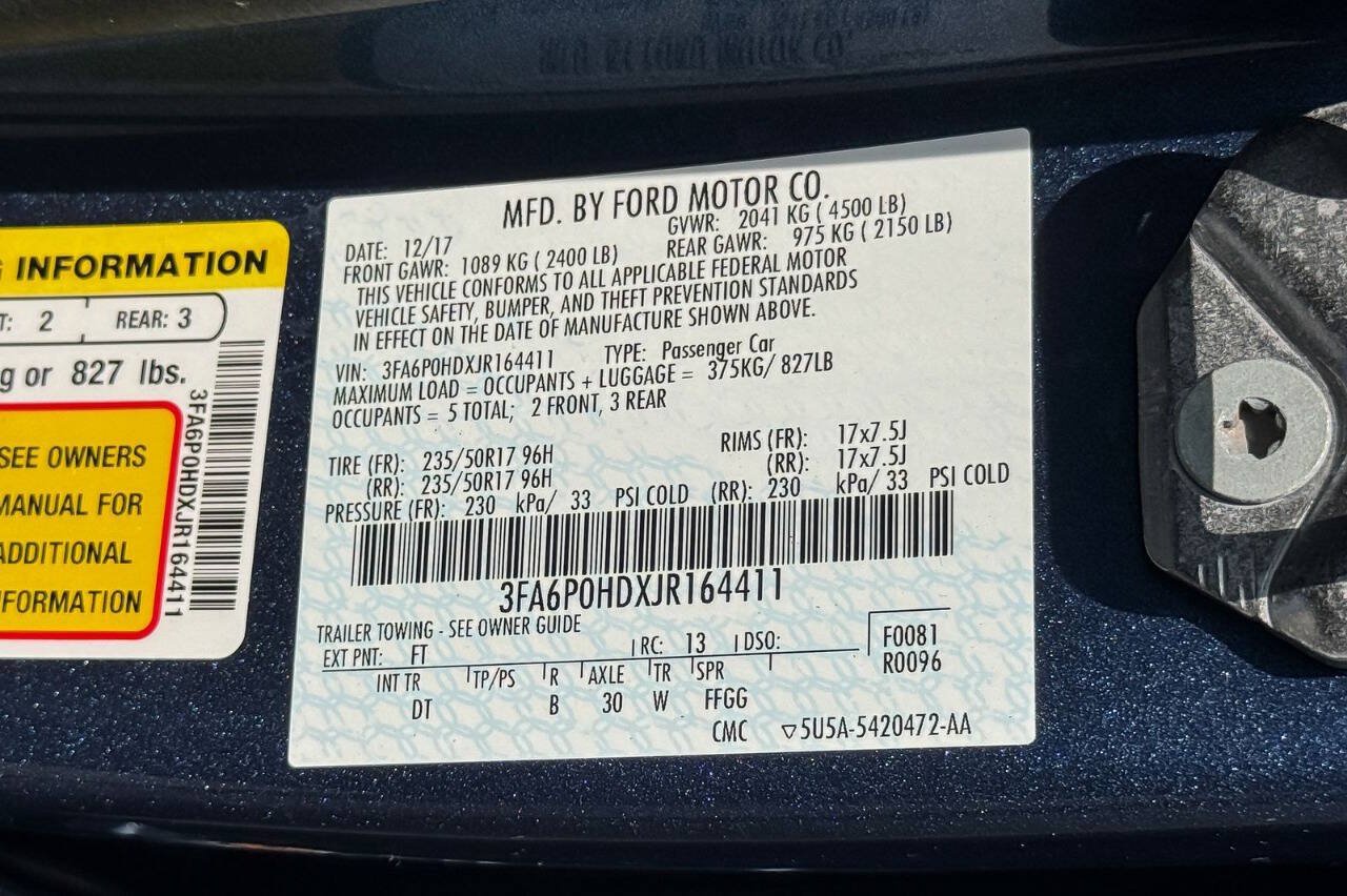 Used 2018 Ford Fusion SE w/ Fusion SE Technology Package FWD image 19