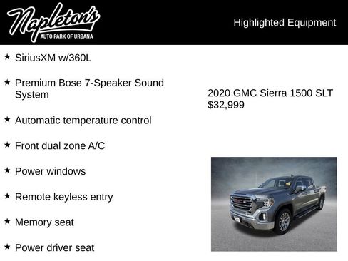 Used 2020 GMC Sierra 1500 SLT w/ SLT Premium Plus Package AWD/4WD image 7