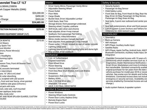 Used 2019 Chevrolet Trax LT w/ LPO, Protection Package FWD image 22